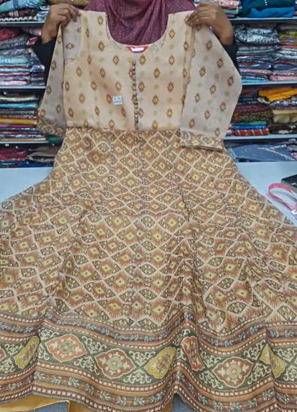 Silk Long Anarkali Kurti | AK1873